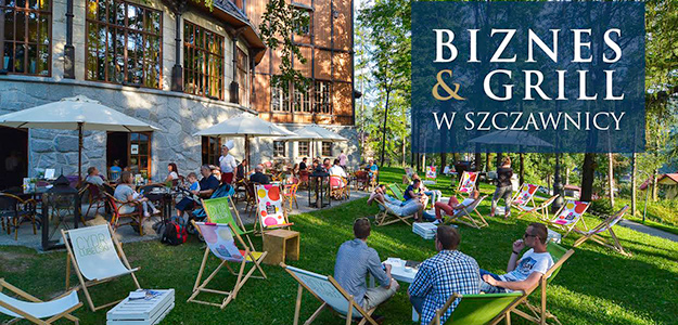 Biznes przy grillu w Dworku Gościnnym w Szczawnicy.
