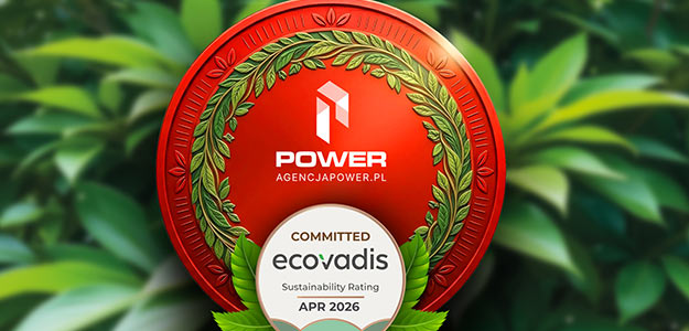 Agencja POWER z odznaką - certyfikatem ESG - EcoVadis